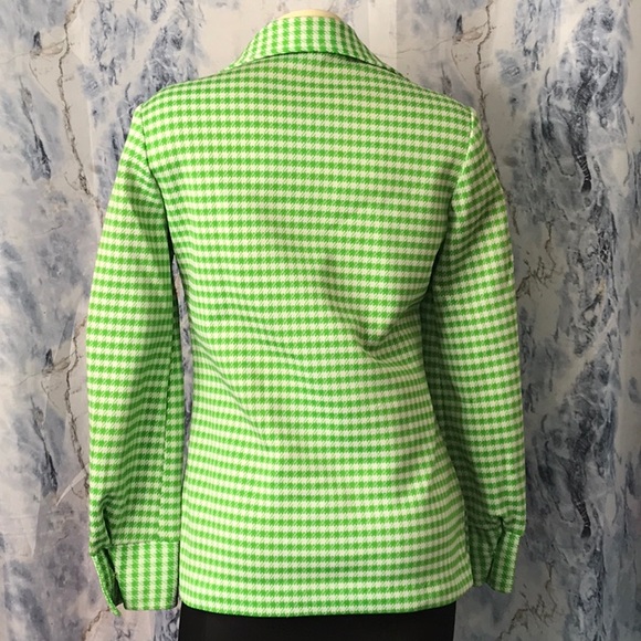 COVintage Bogart of Texas button down shirt pocket green white checkered medium - Picture 5 of 9